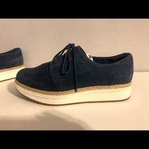 Clarks Artisan Lace Up Navy Shoes